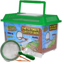 Nature Bound - Ultimate Critter Box Habitat Kit for Indoor/Outdoor Insect Collecting - Includes Net, Tweezers, and Magnifier - Gift for Boys and Girls Green