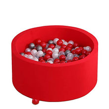 Load image into Gallery viewer, XJJUN Playpens Round Shape Ocean Ball Household Foldable Sponge Soft Ball Pool Safety, 6 Colors (Color : Red, Size : 90x90x40cm)
