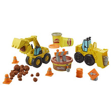 Load image into Gallery viewer, Play-Doh Wheels Excavator and Loader Toy Construction Trucks with Non-Toxic Sand Buildin&#39; Compound Plus 2 Additional Colors (Amazon Exclusive)

