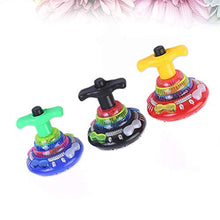 Load image into Gallery viewer, SOIMISS 3pcs Funny Flashing Music Gyro Spinning Top Gyrator LED Shining Toys Party Supplies for Kids (Random Color)
