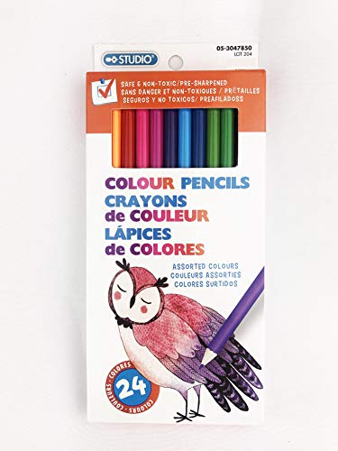 Studio Wooden set of 24 Colour Pencils