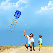 Load image into Gallery viewer, SINGARE Large Octopus Kite Long Tail Beautiful Easy Flyer Kites Beach Kites Good Toys for Kids and Adults(Red+Blue)
