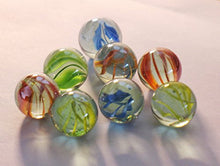 Load image into Gallery viewer, New 40 Pcs Glass Marbles Colorful Swirls Core Beautifull Boulder Assortment Game Worldwide
