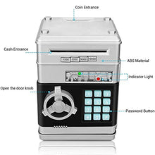 Load image into Gallery viewer, Piggy Bank Cash Coin Can Password Electronic Money Bank Safe Saving Box ATM Bank Safe Locks Smart Voice Prompt Money Piggy Box Great Gift for Any Child (Sliver)
