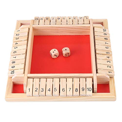 Unibell Educational Wooden Number Board Family Traditional Game Drinking Dice Toy