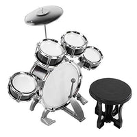 Zerodis Drum Kit Play Set, Musical Instrument Percussion Toy Children Drum Kit for Birthday Gift for 1-6 Years Old Kids(586-104 Black)