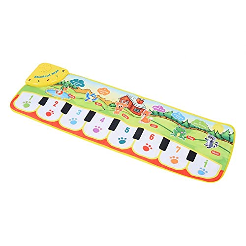 Tomanbery Baby Music Carpet Early Education Blanket Foldable Puzzle for Kid's Music Literacy Improvement