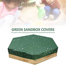 Load image into Gallery viewer, Sandpit Cover for Sandbox with Drawstring,Oxford Cloth Sandbox Canopy Waterproof Sandpit Pool Cover Patio Anti UV Green Sandbox Covers Hexagon Kids Toy, for Home Garden Outdoor Pool (230200cm)
