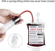 Load image into Gallery viewer, Blood Bags for Drinks Party Favor, Halloween Party Decorations Reusable Drink Pouch Dispenser Set of 20 IV Bags for Halloween, Theme Party, Costume Props,Vampire,Zombie,Nurse Graduation
