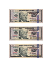 Load image into Gallery viewer, Custom Toys &amp; Hobbies One Million Dollar Trump Bills Play Money Fake X10 NOT Legal Size 2.25x5.25in.
