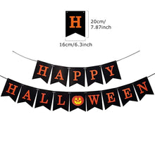 Load image into Gallery viewer, Halloween Party Decorations Kit Indoor 84Pcs- Happy Halloween Banner, Paper Spider Garland, Latex Balloons, Ghost and Bat Foil Ballons, Spider and Web, Photo Booth Props, Horror Decor for Home Bar
