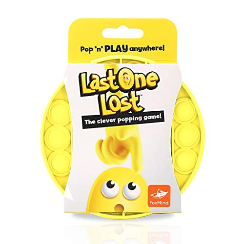 FoxMind Games Last One Lost, Yellow - The Original Push Pop Bubble Popping Sensory Pop It Fidget Toy Game - Autism ADHD Special Needs Stress Reliever, Silicone Bend, Squish, Squeeze Relax Toy Activity