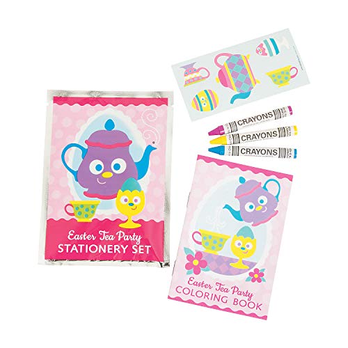 Fun Express TEAPARTY Egg Stationery Set - Stationery - 12 Pieces