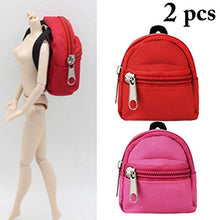 Load image into Gallery viewer, FunPa 2PCS Doll Backpack Cute Mini Doll Bag Zipper Doll Backpack Doll Accessories for Dolls
