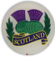 I LUV LTD Scotland Thistle Round Glossy Magnet