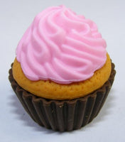 Cupcake Dessert Japanese Erasers. Pink Frosted. 2 Pack