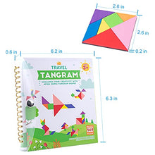 Load image into Gallery viewer, Vanmor Travel Tangram Puzzle with 2 Set Magnetic Plate- Montessori Shape Pattern Blocks Jigsaw Road Trip Games with 368 Solution - IQ Book Educational Toy Brain Teaser Gift for Kids Adults Challenge

