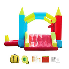 Load image into Gallery viewer, NC Bounce Room, Inflatable Bounce Room with Hair Dryer, Jumping Castle with Slide, Bouncy Castle, Family Backyard Jumping, Durable Sewing Extra-Thick Material, Great Gift for Children
