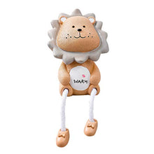 Load image into Gallery viewer, WALNUTA Resin Tabletop Ornament Outseam Doll for Playroom Kids Room Decoration Dollhouse Ornaments Hanging Foot Dolls (Color : Lion-Brown)
