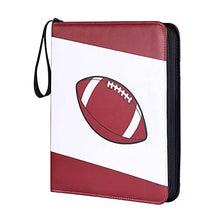 Load image into Gallery viewer, Football Cards Binder Holds Up to 720 Cards with 40 Sleeves, Famard Trading Card Binder with Wraparound Zipper and Convenient Carry Loop, 3-Ring Album for Card Collection Storage
