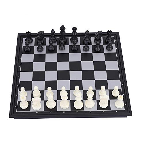 VGEBY Magnetic Travel Chess, 3 in 1 Folding Magnetic International Chess Chessboard with Chess Pieces for Travel Outdoor Indoor Kids Adult Chess and Leisure Sports Supplies