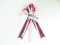 Baby Shower Corsage Safari Jungle Zebra Baby Shower Theme (Girl Mommy or Dad Corsage)#175 Pink