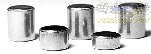 Pinewood Pro Derby Tungsten Weights Five 3/8â? Incremental Cylinders (Three .5 Ounce, One .3 Ounce,