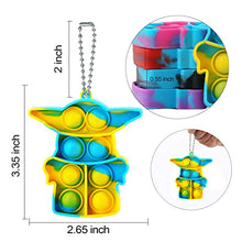 Load image into Gallery viewer, Leencum 12Pcs Mini Simple Fidget Toy Stress Relief Hand Toys Keychain Toy Bubble Wrap Pop Anxiety Stress Reliever Office Desk Toy for Kids Adults (YD)
