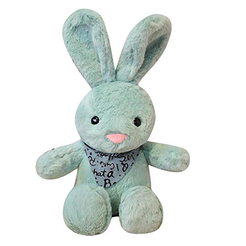 Cute Plush Stuffed Bunny Toys, Scarf Cute Rabbit Doll for Children Kids (E, 14.8'')