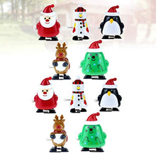 Load image into Gallery viewer, PRETYZOOM Christmas Wind Up Toys Xmas Tree Santa Snowman Reindeer Penguin Clockwork Toys for Kids Game Prizes Class Rewards Holiday Stocking Filler 10pcs

