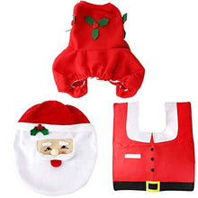 Load image into Gallery viewer, Chenyouwen Christmas Ornametns Decoration Pendant Drop Ornametns Fancy Christmas Decoration Happy Santa Toilet Seat Cover Rug Bathroom Set

