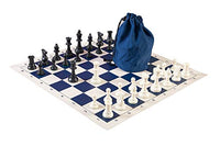 Drawstring Chess Set Combination - Single Weighted - Navy Blue