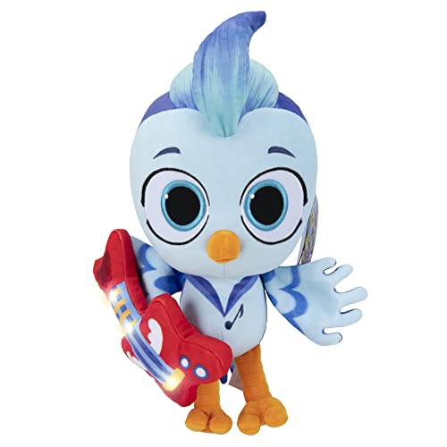 Do, Re & Mi Deluxe Feature Plush - 10-Inch Mi The Blue Jay Plush with Lights and Sounds, with Attached Guitar - Amazon Exclusive