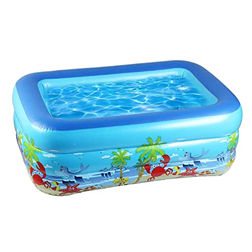 YUYTIN Family Inflatable Swimming Pool, 54.54241 cm Full-Sized Inflatable Lounge Pool for Baby, Kiddie, Kids, Infant, Adults, Toddlers, Outdoor, Garden, Backyard, Summer Water Party