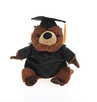 Plushland Beaver Plush Stuffed Animal Toys Present Gifts for Graduation Day, Personalized Text, Name or Your School Logo on Gown, Best for Any Grad School Kids 12 Inches(Black Cap and Gown)