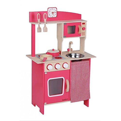 VEDES Grohandel GmbH - Ware 0047024587 BEE Wooden Kitchen with Accessories, Red