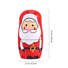 Load image into Gallery viewer, Toyvian Russian Nesting Doll Christmas Santa Matryoshka Doll Wooden Christmas Ornaments for Kids Children
