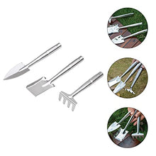 Load image into Gallery viewer, NUOBESTY 3 Pcs 1 Set Thick Flat Gardening Tools Gardening Supplies Plant Gardening Tools ( Steel Color )
