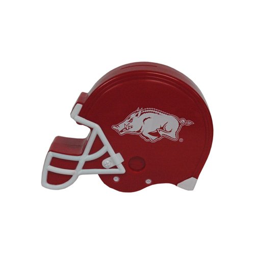 Game Day Outfitters NCAA Arkansas Razorbacks Plastic Helmet Bank, One Size, Multicolor