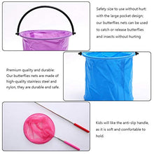 Load image into Gallery viewer, NUOBESTY 1 Set Telescopic Butterfly Nets Catching Fishing Nets Set Stainless Steel Extendable Insects Bugs Nets for Girls Kids Boys
