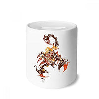 DIYthinker Colorful Scorpion Animal Art Outline Money Box Ceramic Coin Case Piggy Bank Gift