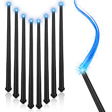 Load image into Gallery viewer, 8 Pieces Light up Wand Magic Light and Sound Toy Wizard Wands, Illuminating Wand, Party Costume Accessory for Halloween Cosplay Masquerade (Black)
