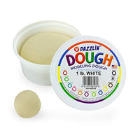 Hygloss Products Kids Unscented Dazzlin Modeling Dough - Non-Toxic - 1lb - White - 1 Piece