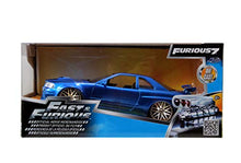 Load image into Gallery viewer, Jada Toys Fast &amp; Furious Nissan Skyline GT-R (R34) Die-Cast Car, 1:24 Scale Blue
