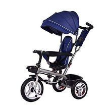 Load image into Gallery viewer, Child Trike,Baby Bike Trike for 1 Year Old Strollers for Kids Walker for Kids Push Chair Childrens Guided Tricycle Light Blue Dark Blue (Color : Dark Blue)
