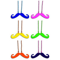 Kipp Brothers Neon Mustache Necklaces(Per Dozen)