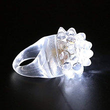 Load image into Gallery viewer, C&amp;H Solutions Shining White Clear LED Flashing Jelly Bumpy Finger Rings (96 Ct)
