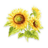 GDYL Car Stickers Beautiful Sunflower Decor Colored Car Stickers Flowers Personalized Vinyl Sunscreen Anti-Uv PVC