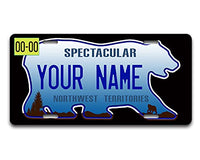 BRGiftShop Personalized Custom Name Canada Northwest Territories 6x12 inches Vehicle Car License Plate