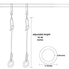 Load image into Gallery viewer, Kids Gymnastic Rings Hanging Rings for Kids Gymnastics Olympic Exercise Doorway Trapeze Swing Set Gym Rings for Kids Pull Up Workout Gymnastics Equipment for Home Backyard Outdoor Playground
